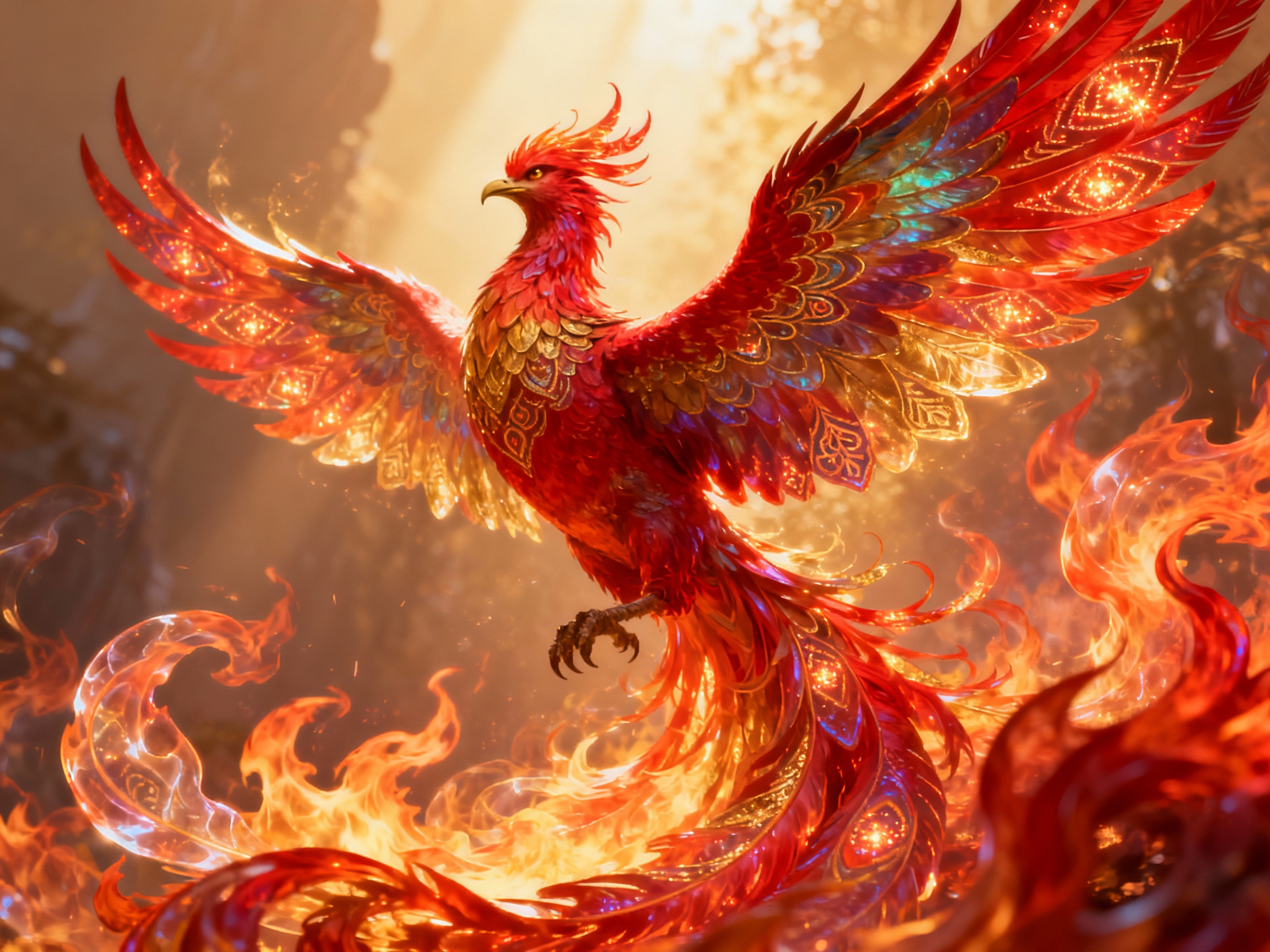 Fantasy phoenix background